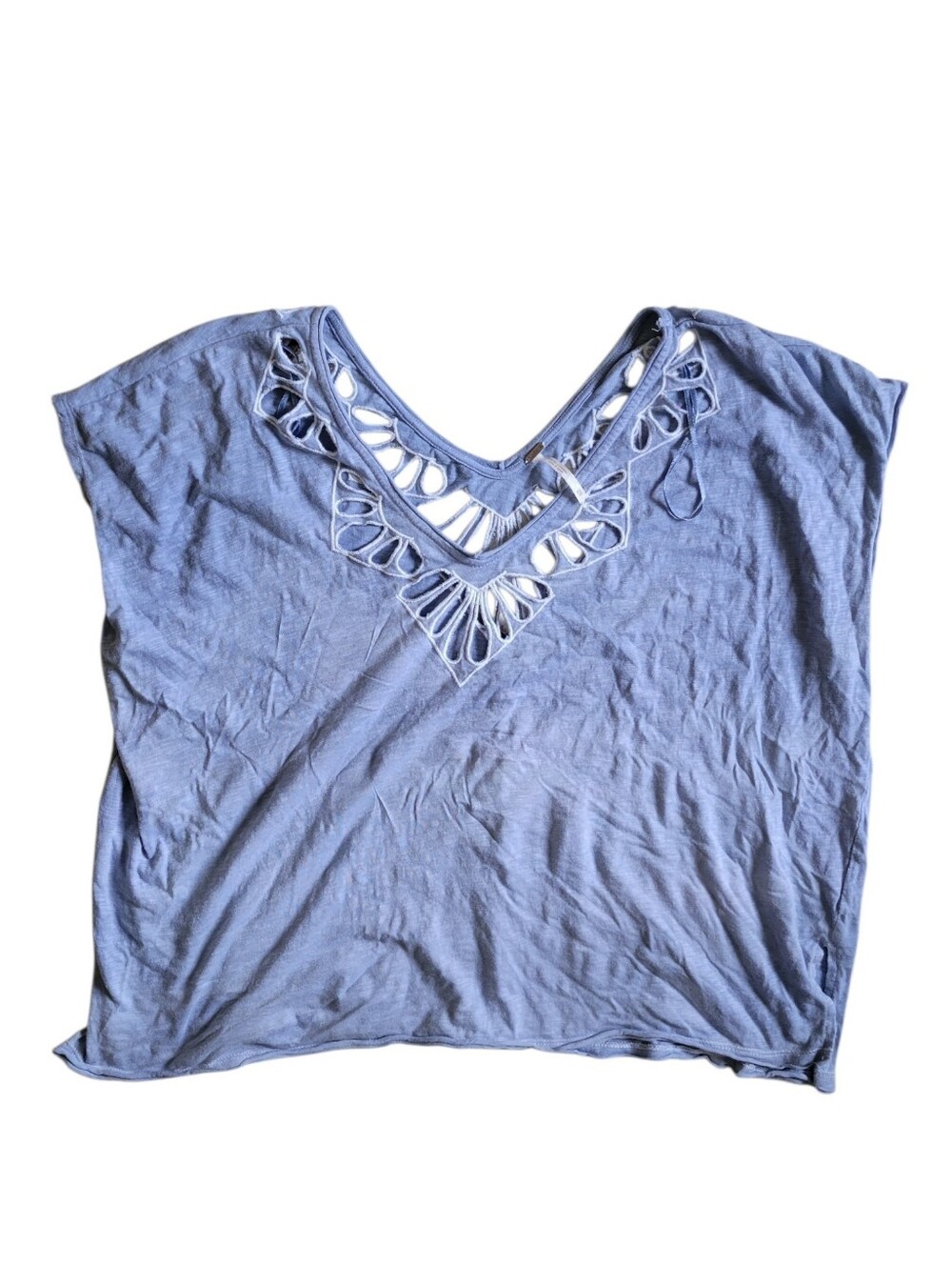 FREE PEOPLE Cutout V-Neck Oversized Tee XS